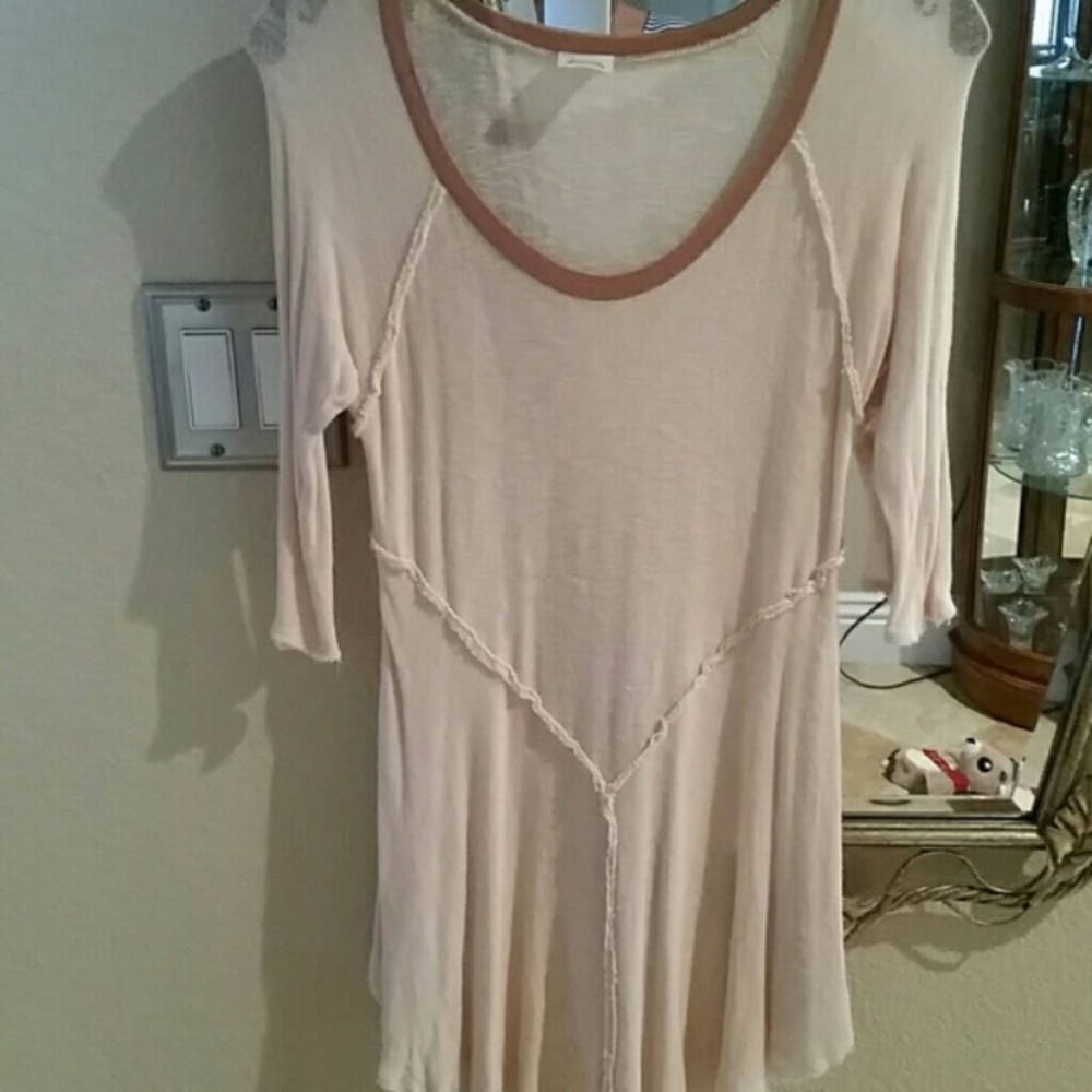 Free people pink tunic top